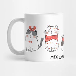 Meowy Christmas- cats group Mug